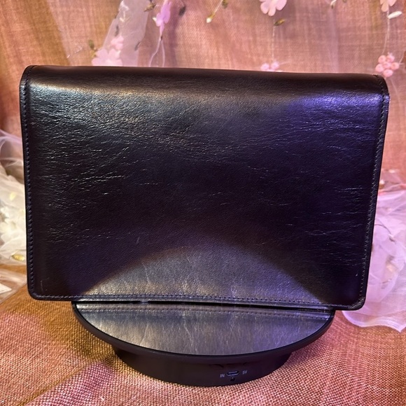 BALLY Vintage Black Leather Combination Lock Clutch - Picture 4 of 14